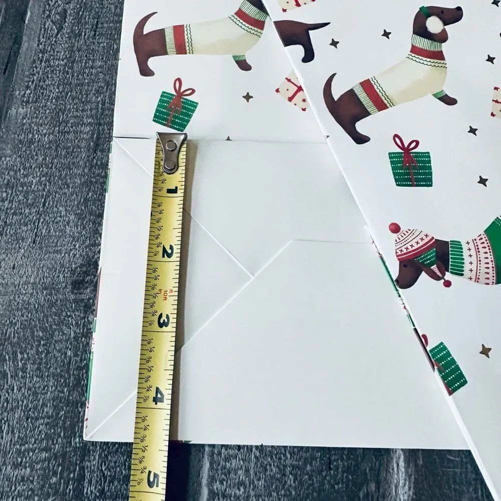 Christmas Dachshund Sweater Dog Holiday Gift Bags Set